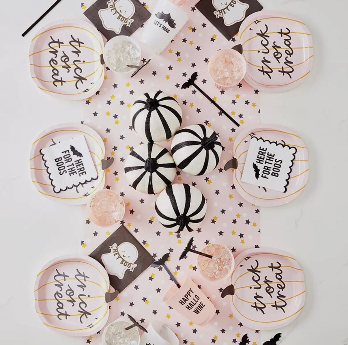 Foil Scalloped Napkins - Here for the Boos