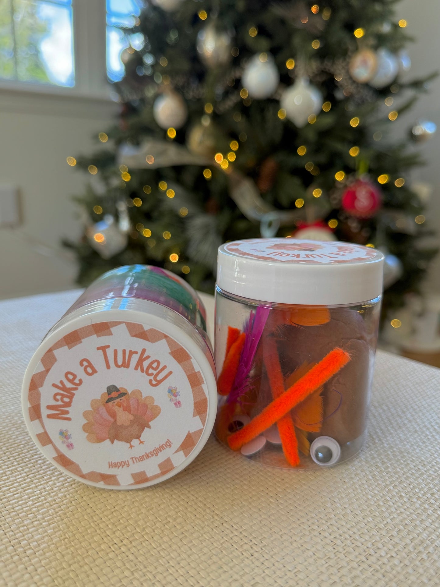 Make a Turkey Play Doh Jar