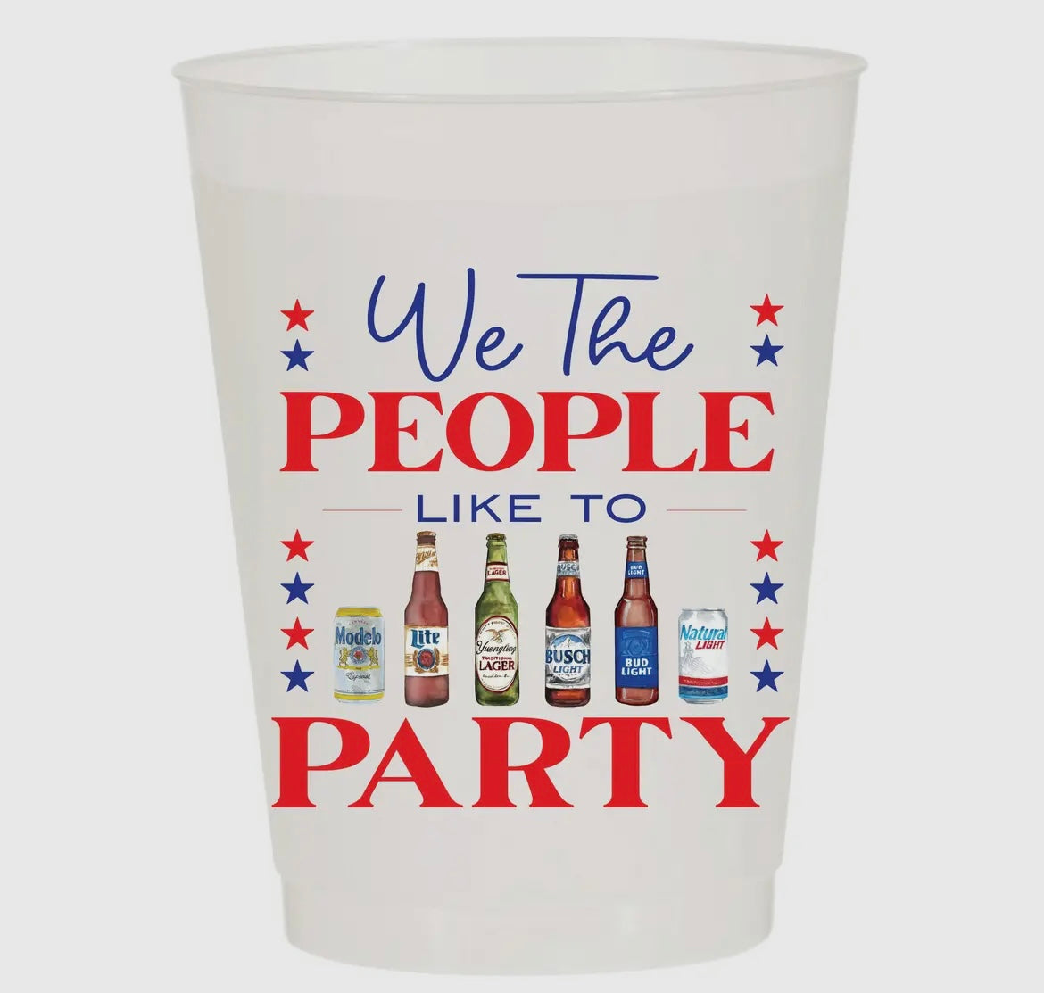 We the People Like to Party Frosted Cups