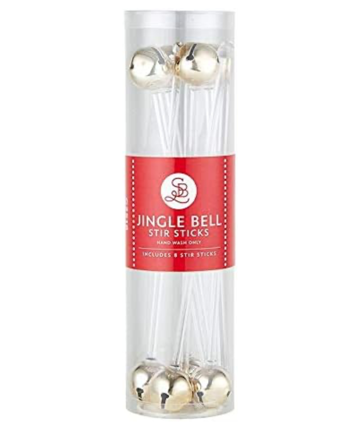 Jingle bell stir sticks