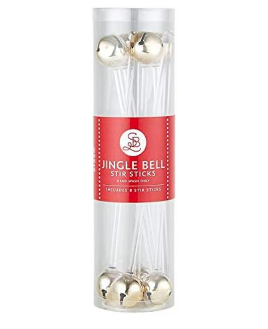 Jingle bell stir sticks