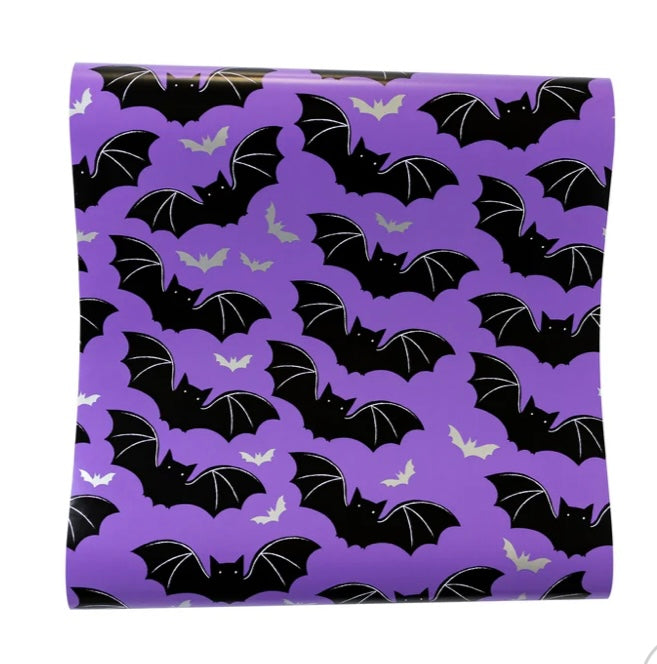 PURPLE BATS PAPER TABLE RUNNER