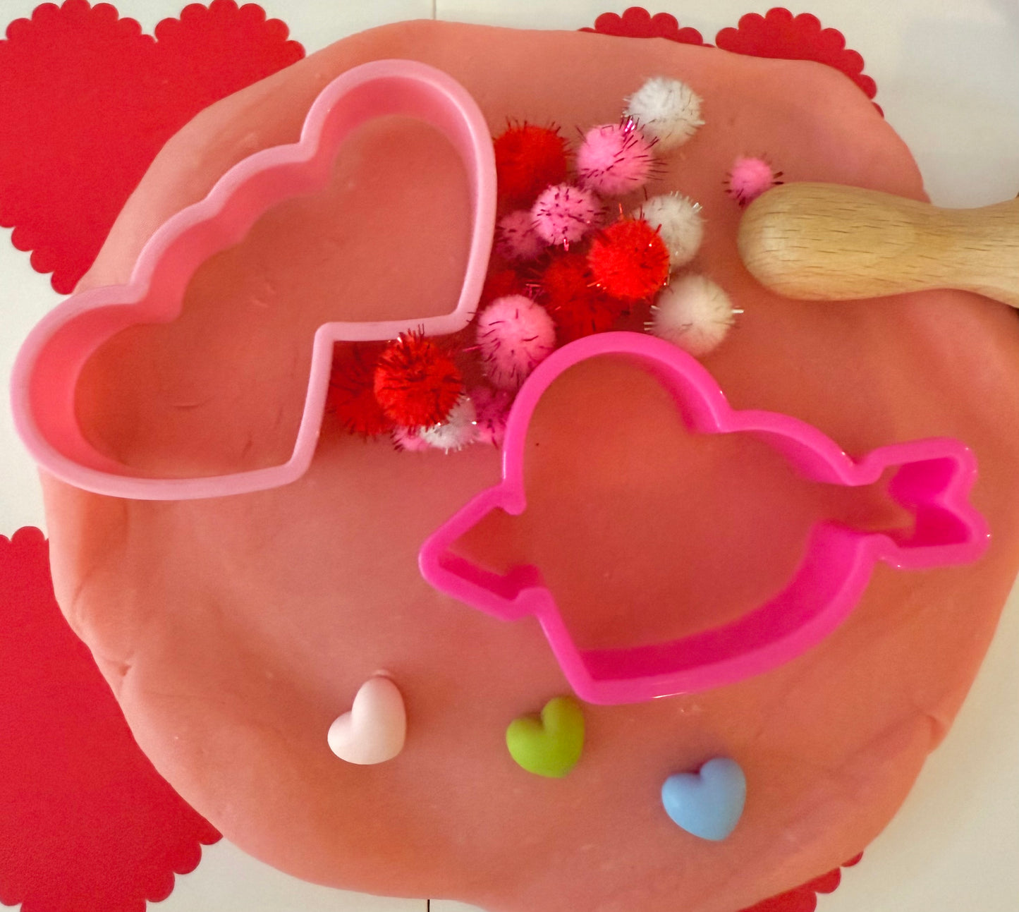 Heart cookie play dough kit