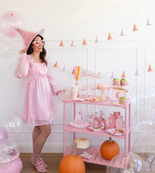 Pink & Peach Witch Hat Banner