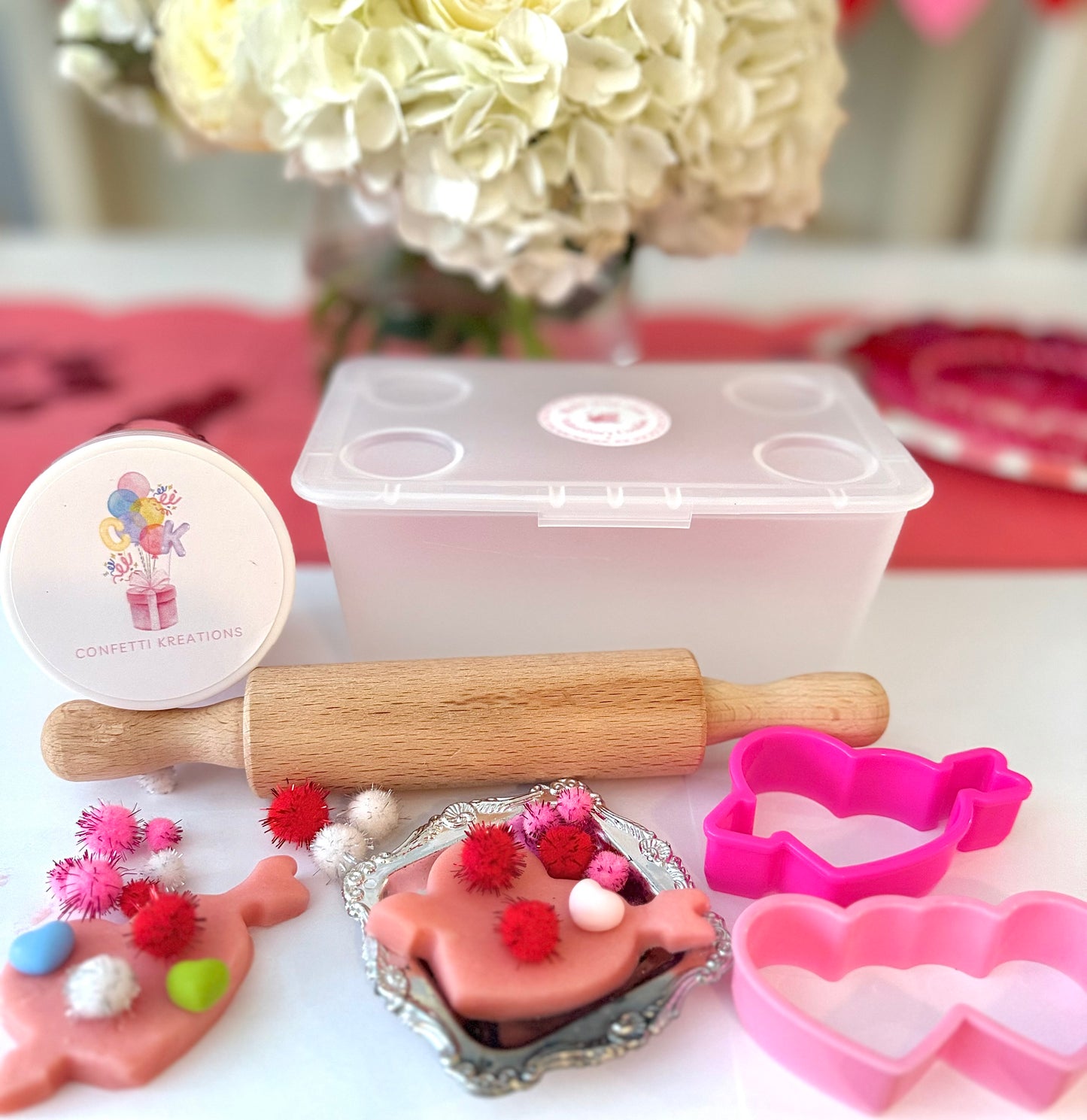 Heart cookie play dough kit