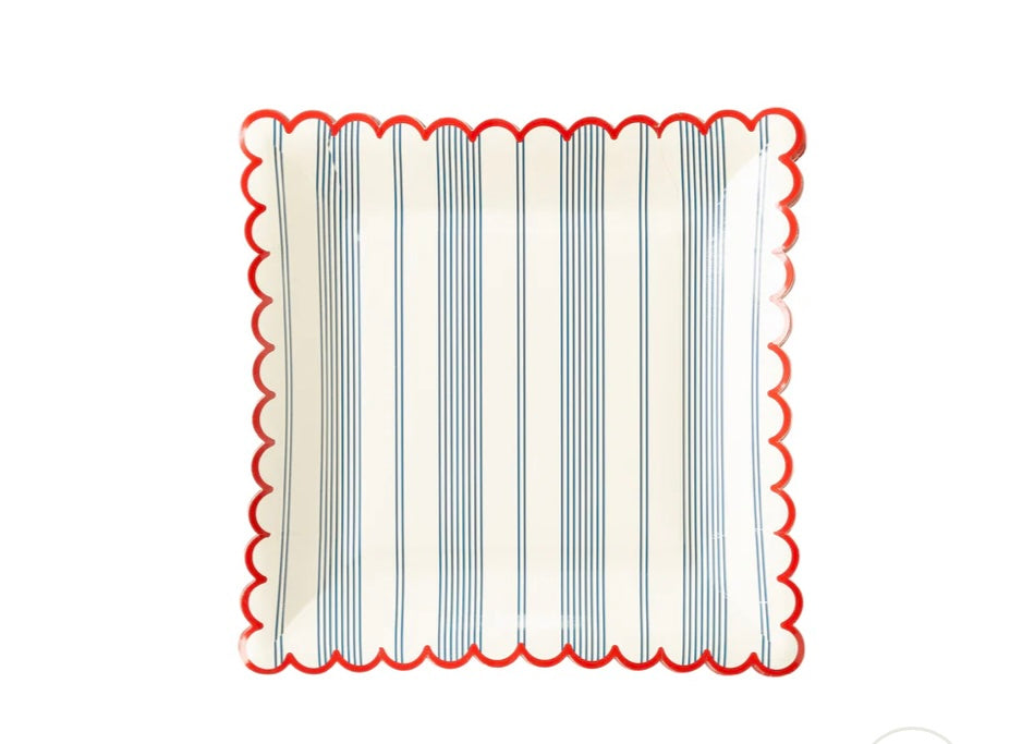 STRIPED SCALLOP PLATES