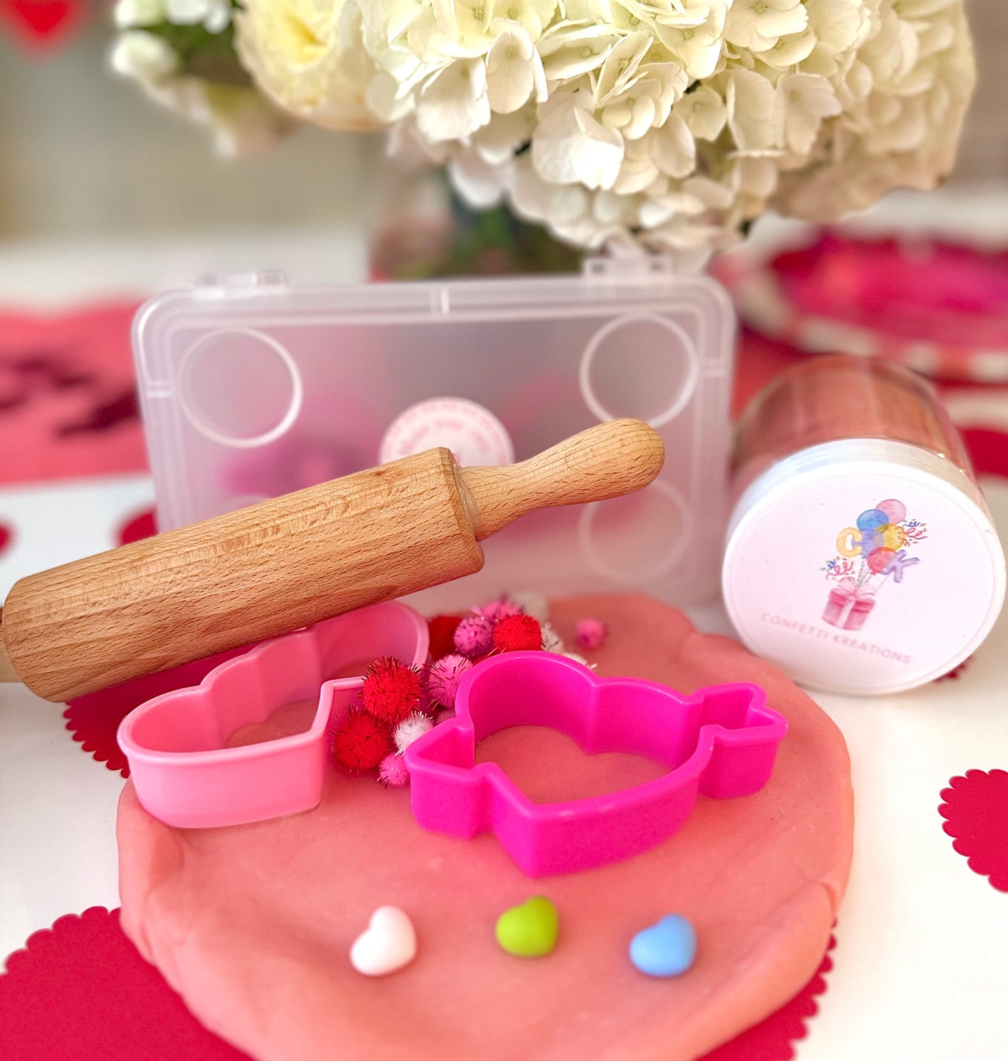 Heart cookie play dough kit