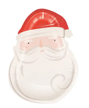 Santa Head Paper Plate
