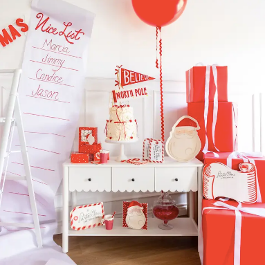 Santa Head Paper Plate